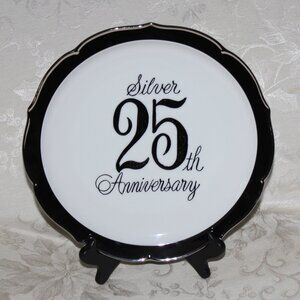 Vintage 25th Anniversary Plate | Saji Japan Fine China | Anniversary Gift